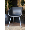 Fauteuil de jardin en résine anthracite AMALIA ELEMENT
