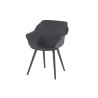 chaise en résine SOPHIE STUDIO ARMCHAIR anthracite fond blanc