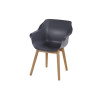 Chaise SOPHIE Teck anthracite - HARTMAN