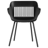 Chaise JILL Element - Noir fond blanc face