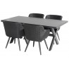 Composition table de jardin SANTA CRUZ DINING + chaises de jardin