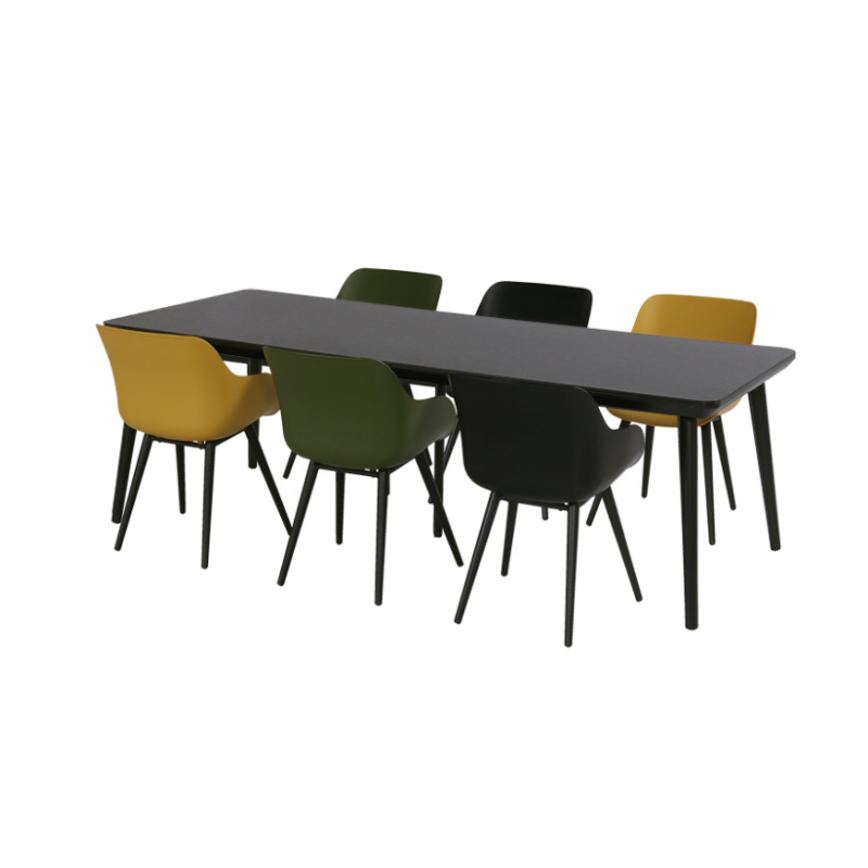 Composition avec la table de jardin en résine SOPHIE STUDIO 240 + chaises de jardin