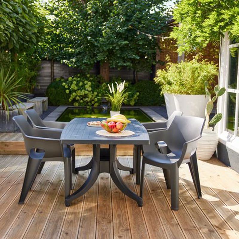 Table de Jardin Plastique Patio Terrasse Cour Extérieur